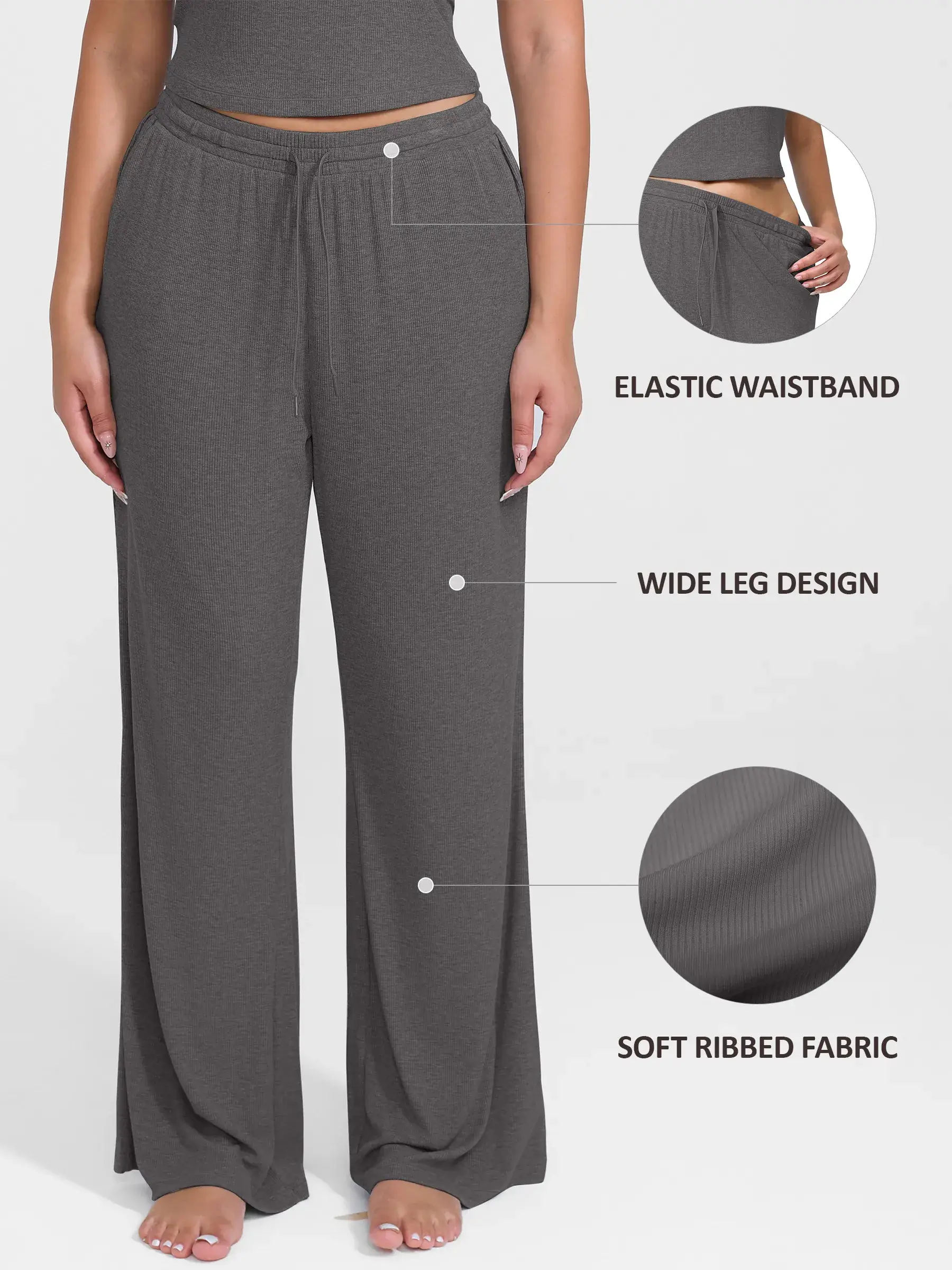 Feelingirl Breathable Ribbed Loungewear Pants - Image 21
