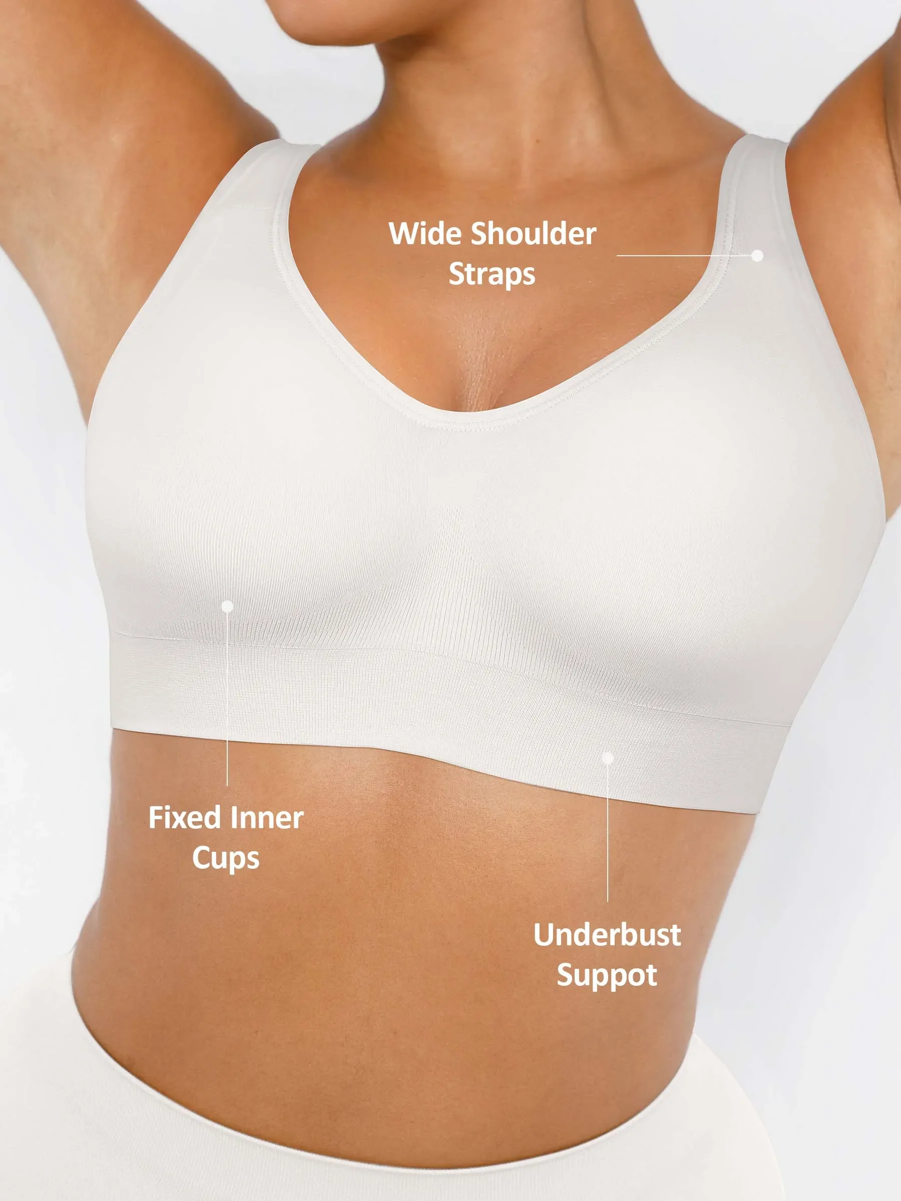Feelingirl Built-in Soft Cups Full Coverage Wireless Bra - Image 29