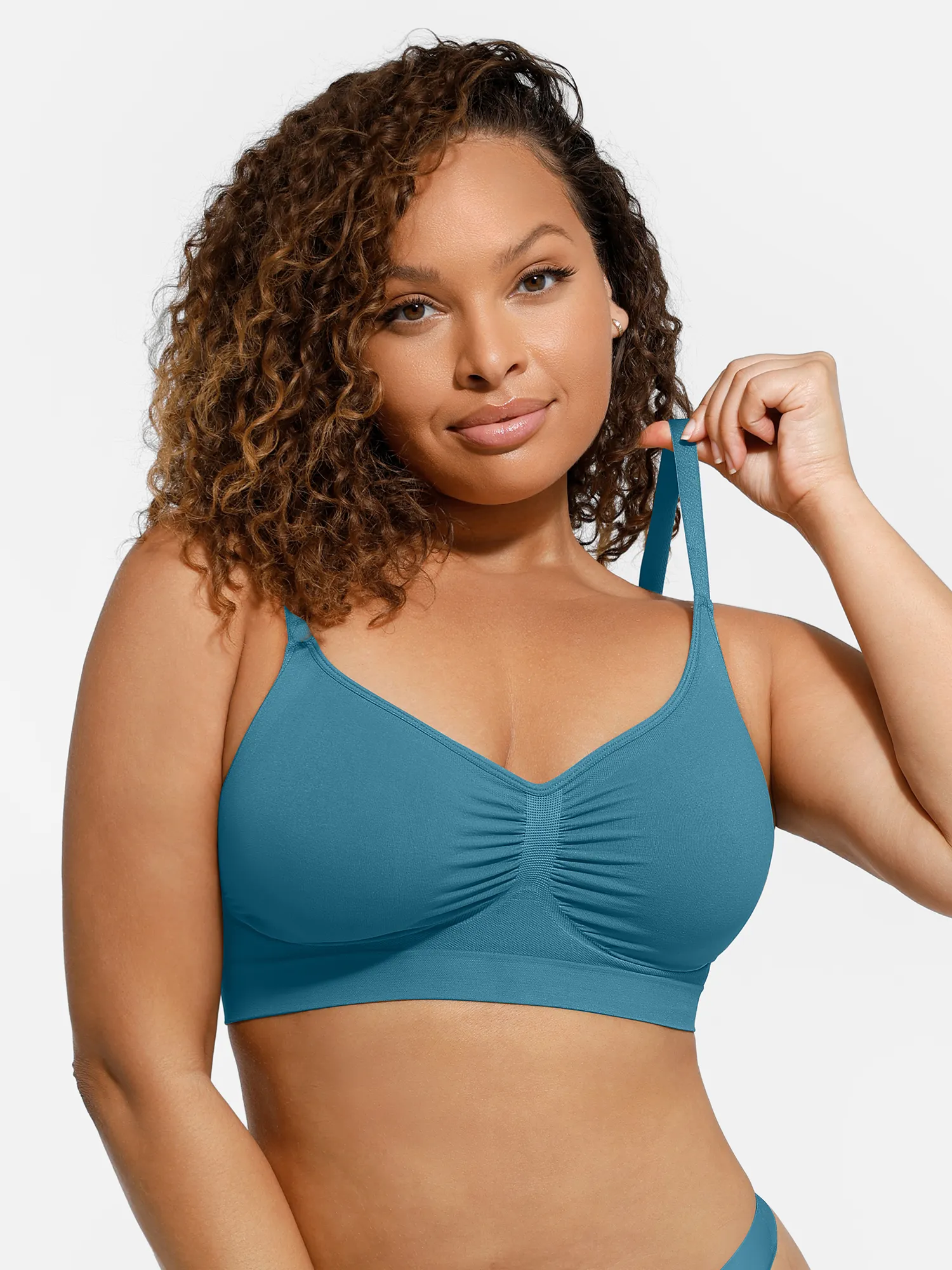 Feelingirl Everyday Wireless Bra Unlined Soft Bra - Image 57