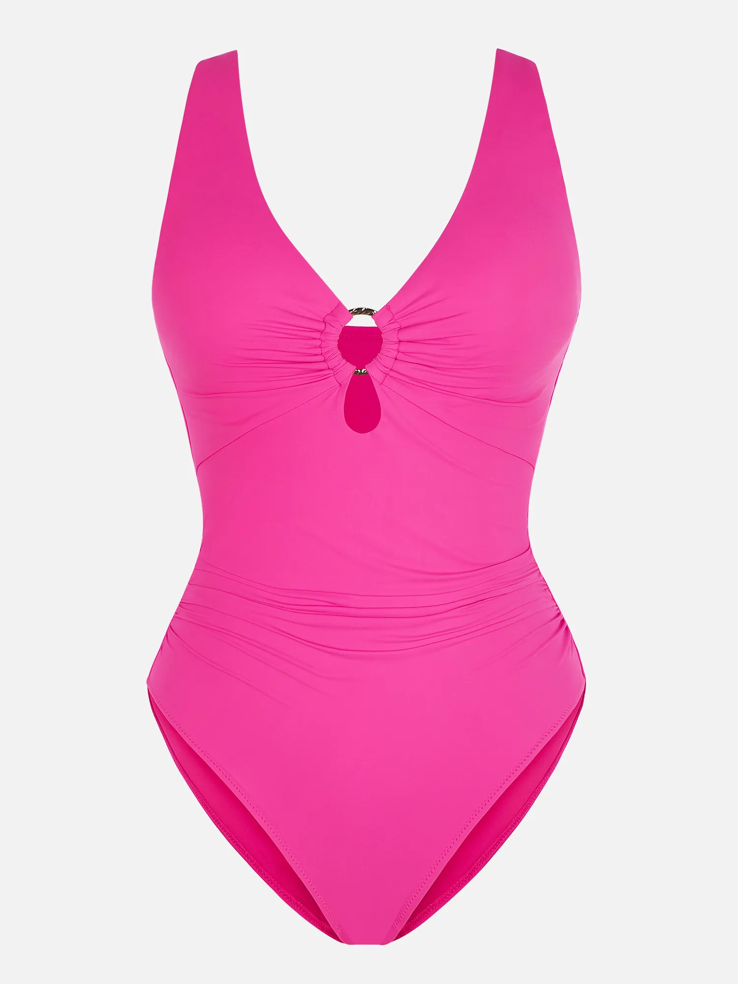 Feelingirl Deep V Metal Ring Ruched Sculpting Swimsuit [BOGO] - Image 53
