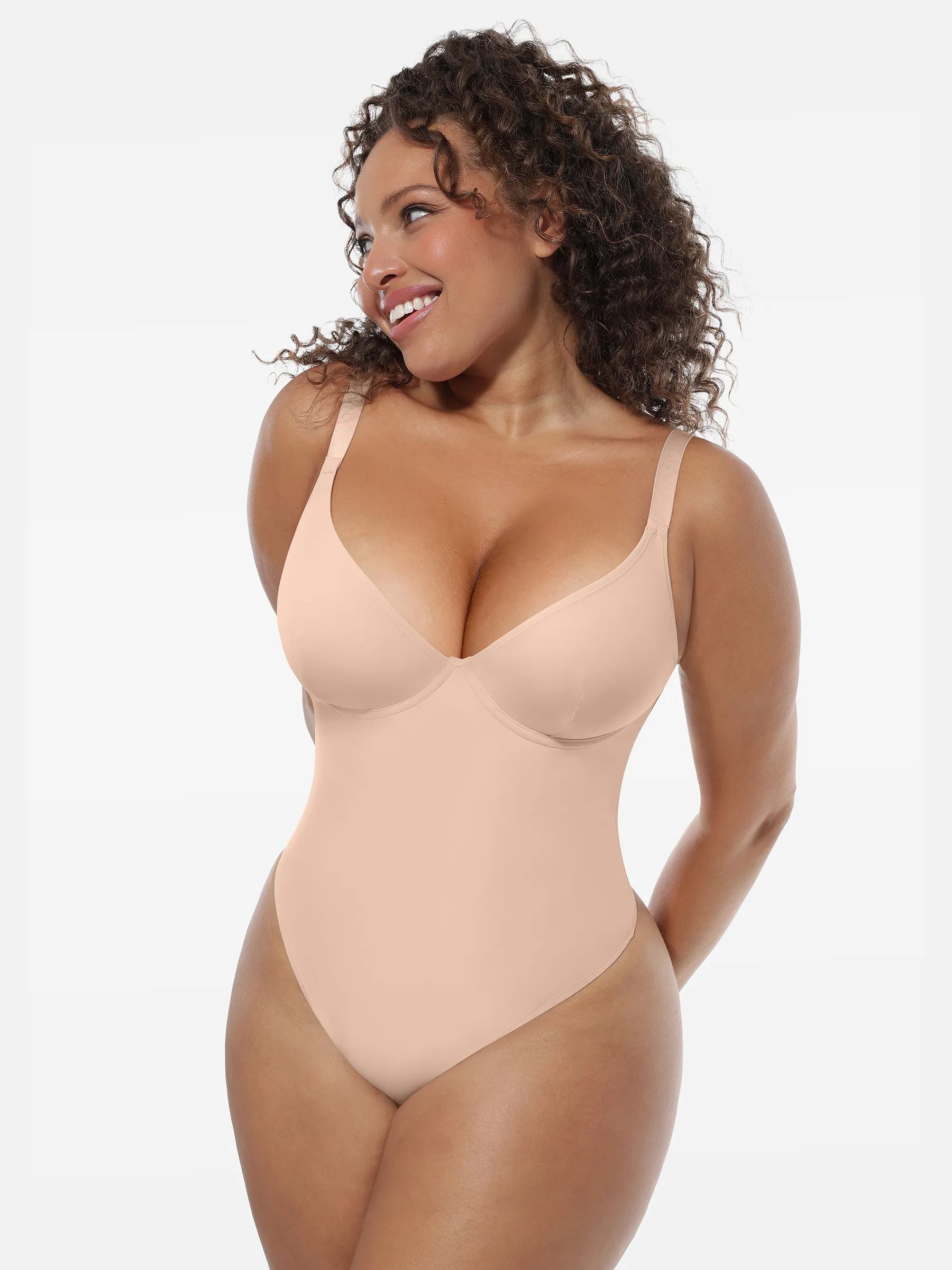 Feelingirl Deep V-Neck Shapewear Bodysuit - Image 49
