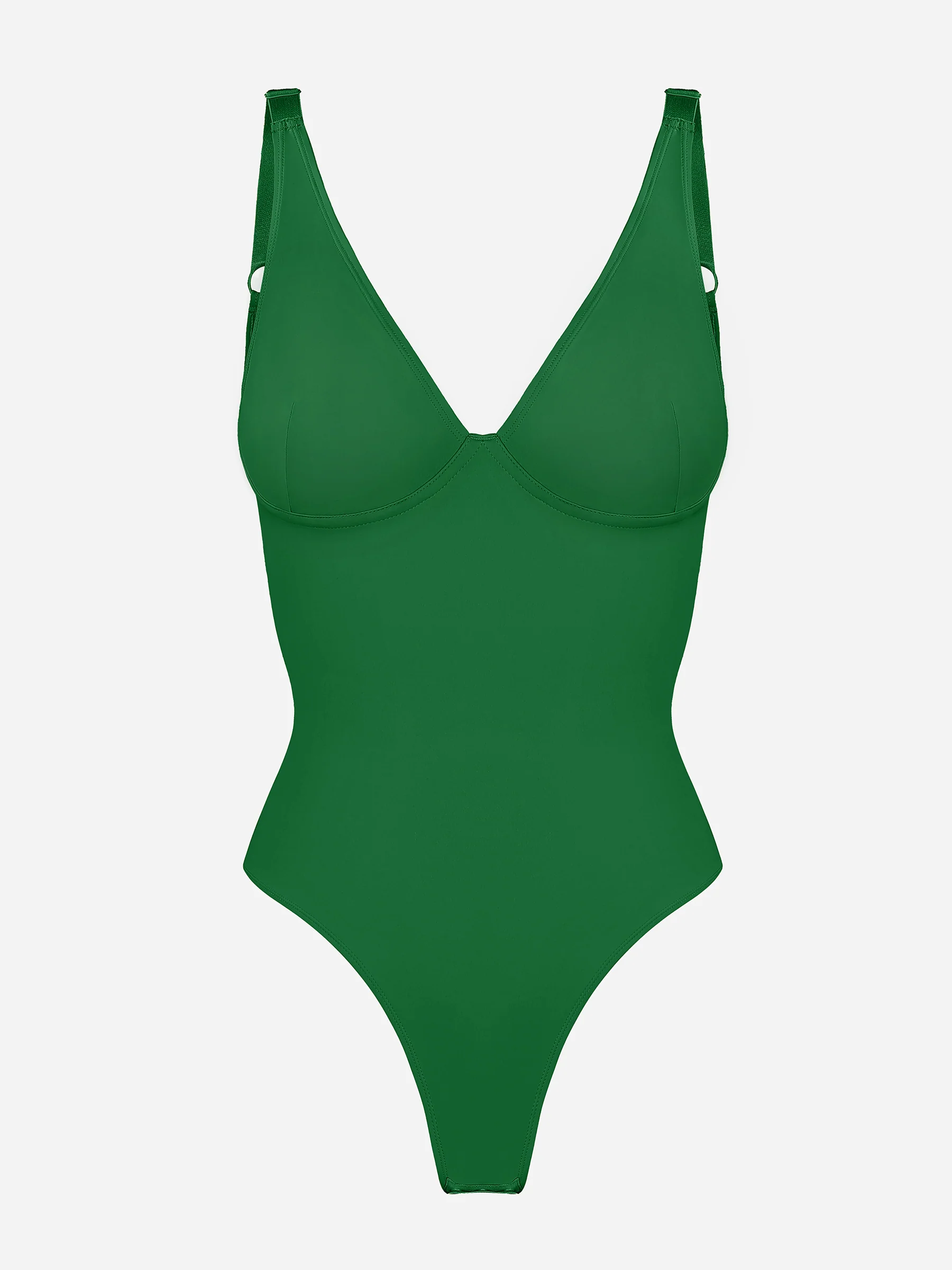 Feelingirl V Neck Tummy Control Shaping Bodysuit - Image 113