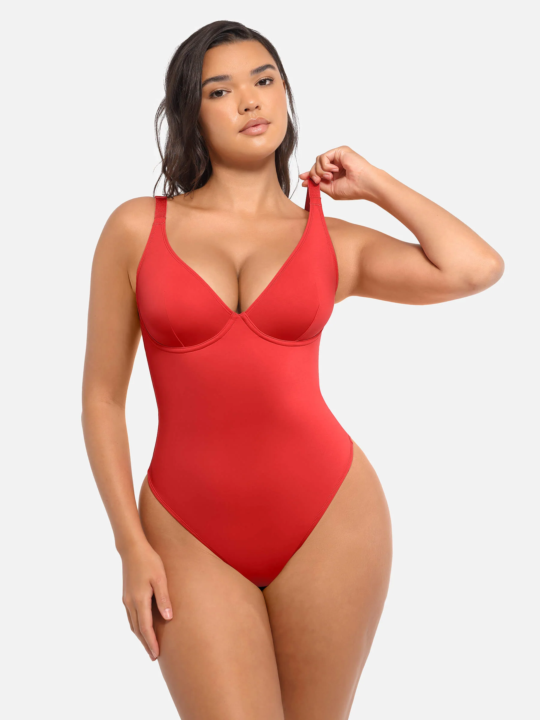 Feelingirl Deep V Neck Tummy Control Shapewear Bodysuit [BOGO] - Image 12