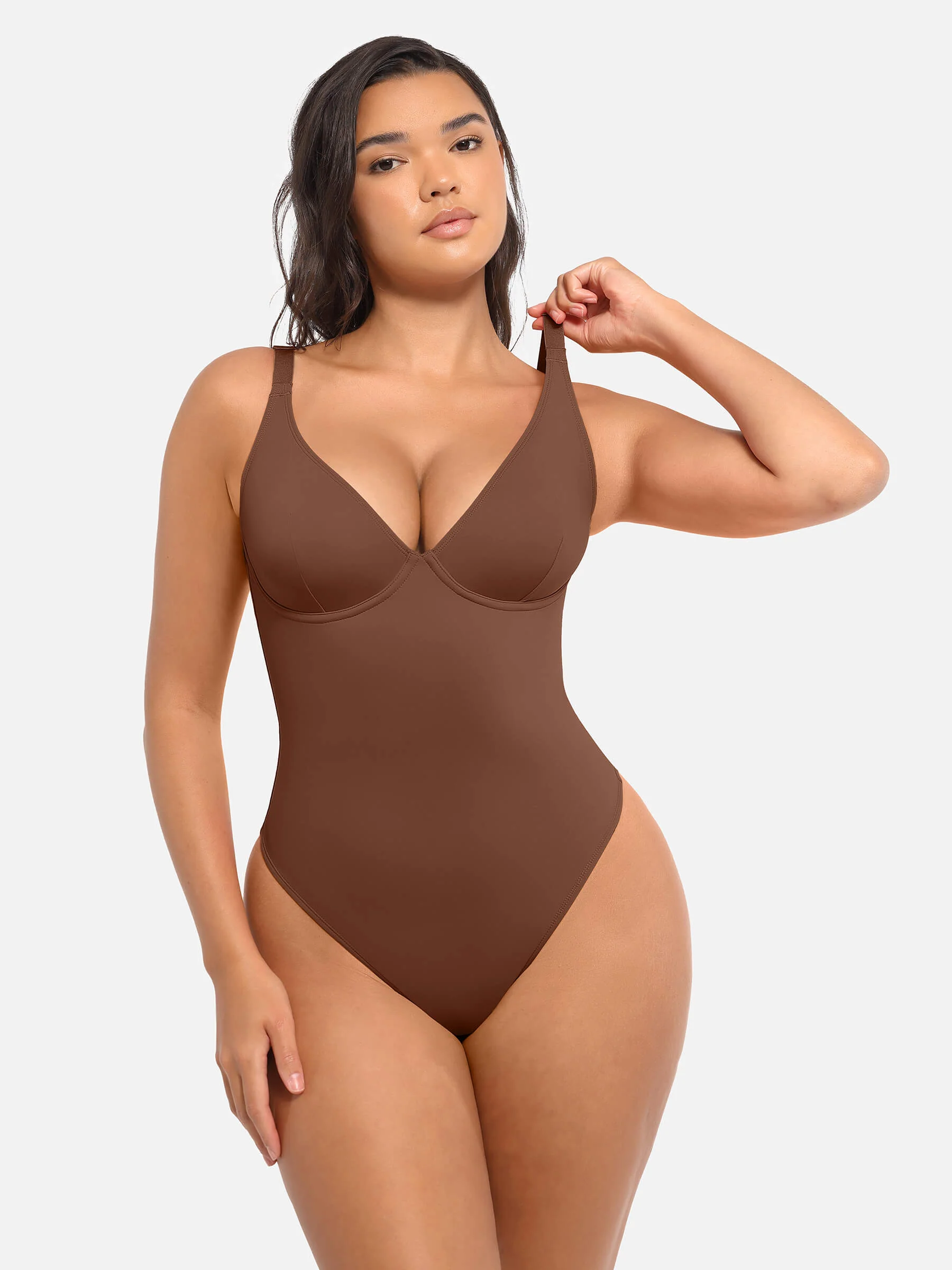 Feelingirl Deep V Neck Tummy Control Shapewear Bodysuit [BOGO] - Image 27