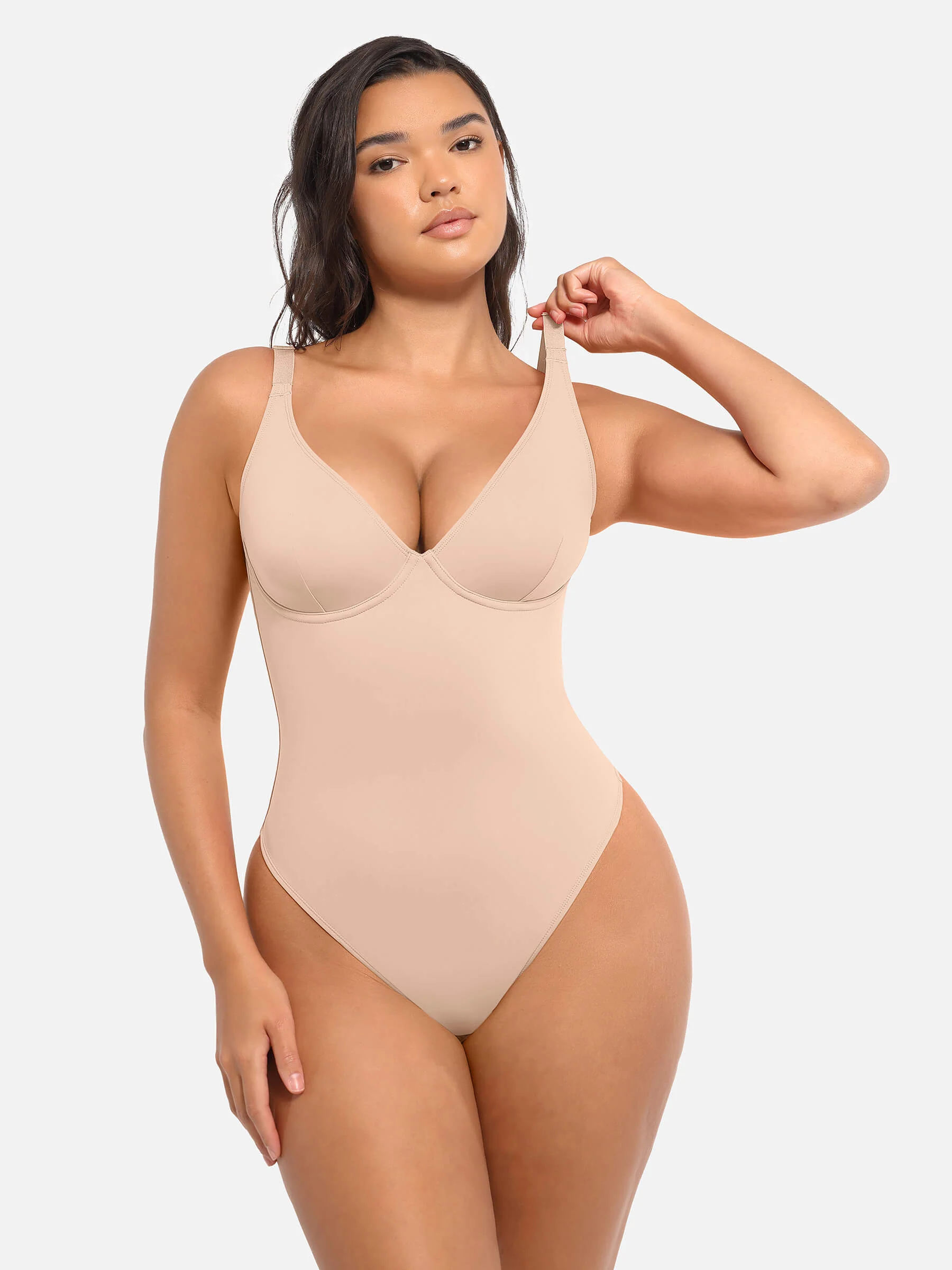 Feelingirl Deep V Neck Tummy Control Shapewear Bodysuit [BOGO] - Image 48