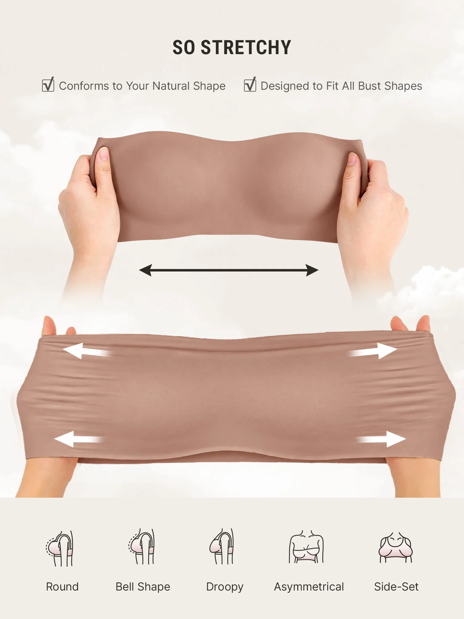 Feelingirl Feel Soft Butter-Soft Strapless Bandeau Bra [BOGO] - Image 3