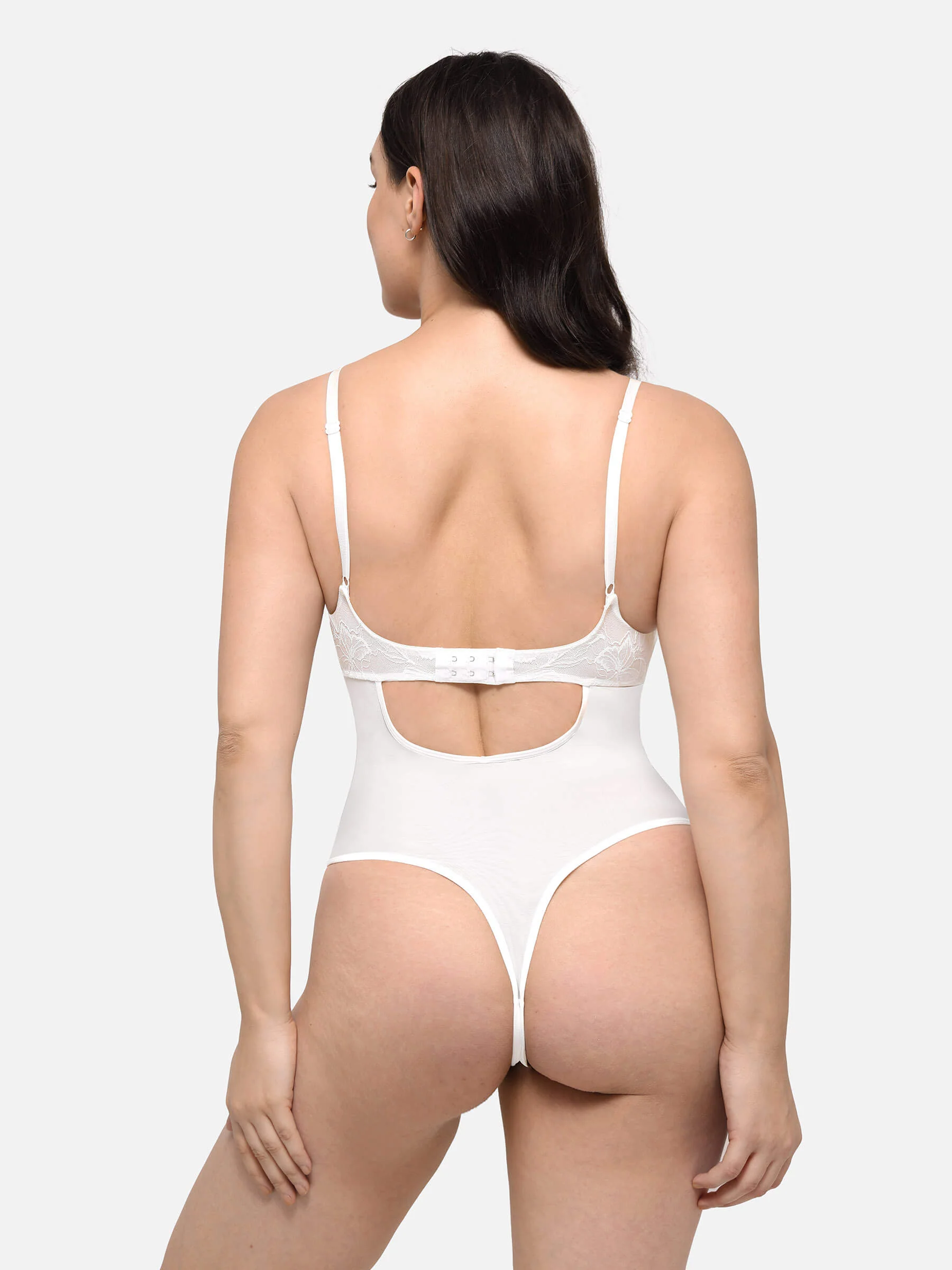 Feelingirl Lace Shapewear Thong Shaping Bodysuit - Image 3