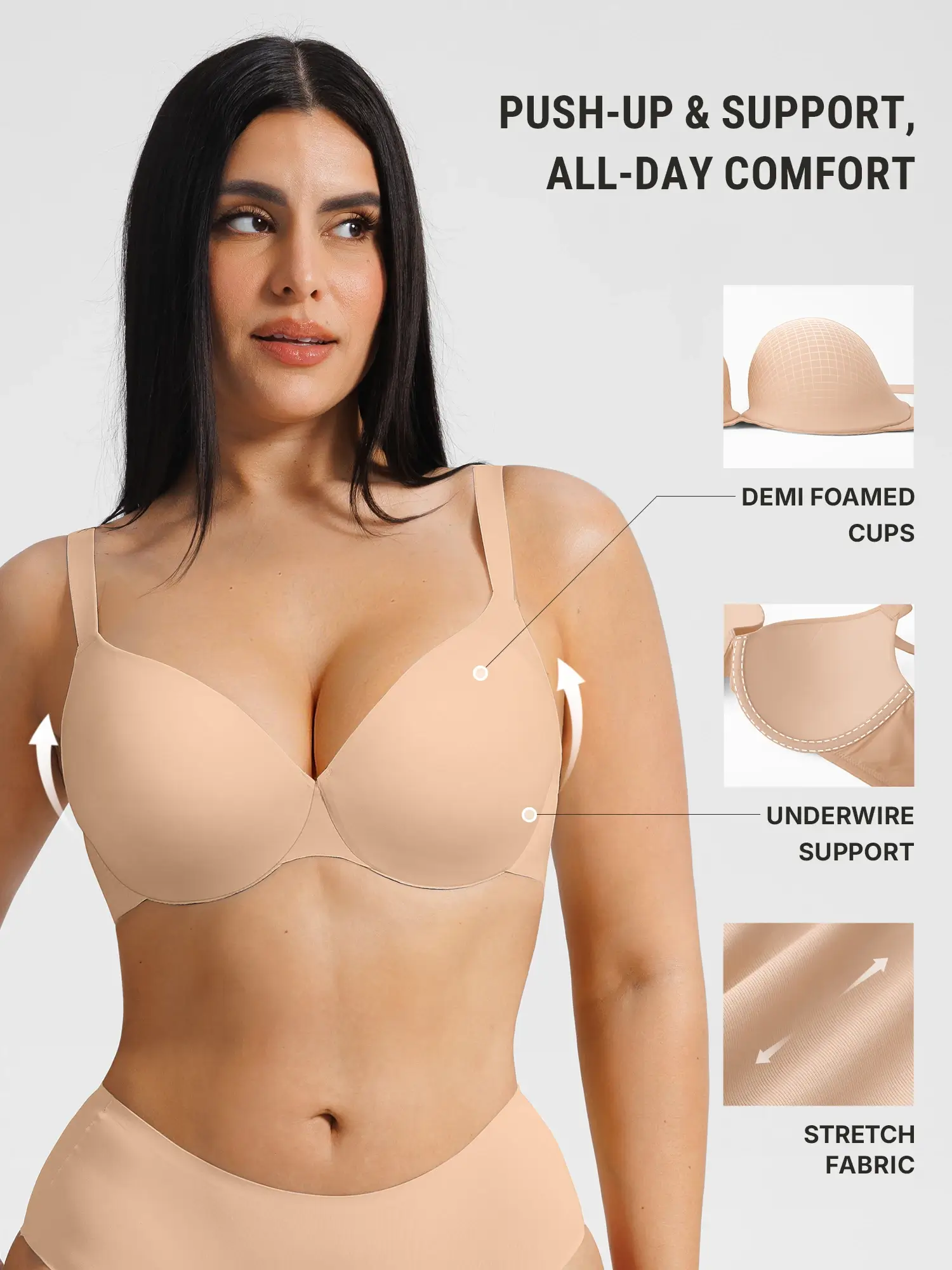 Push Up Lightly Lined Demi Bra - Image 16