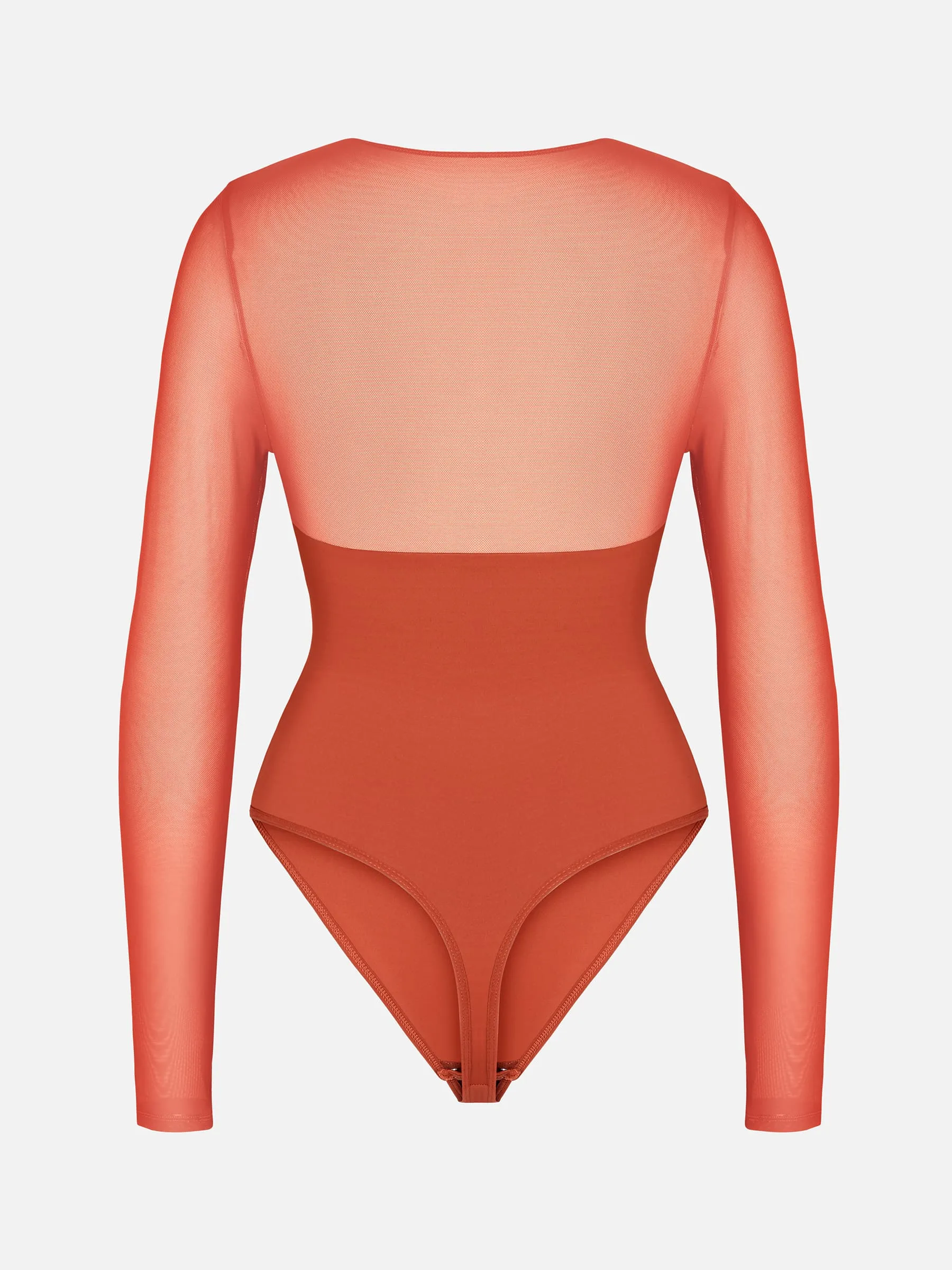Feelingirl Mesh Panel V-Neck Bodysuit [BOGO] - Image 10