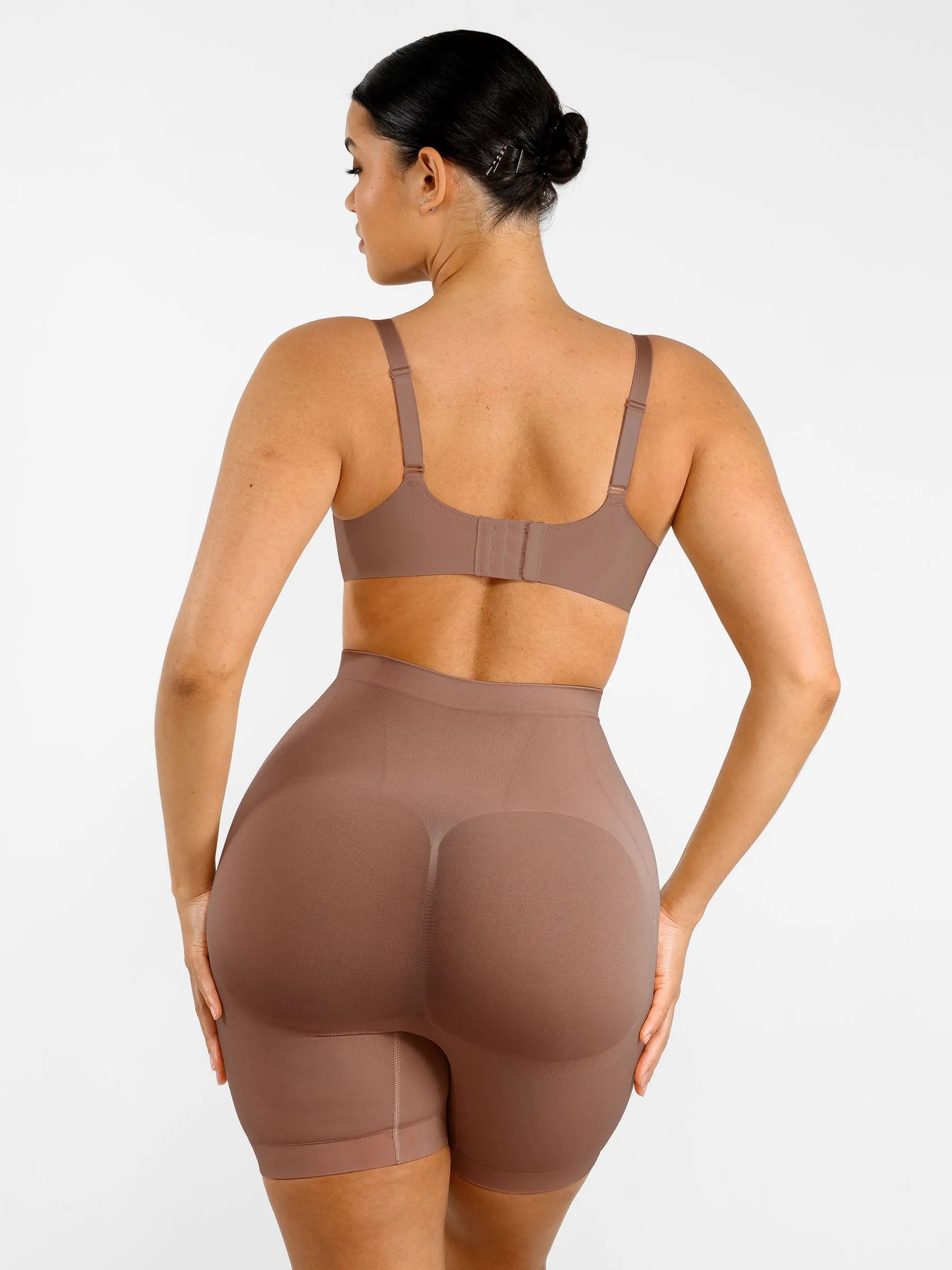 Feelingirl Seamless Comfort Mid Waist Tummy Control Panties Shaping Shorts - Image 28