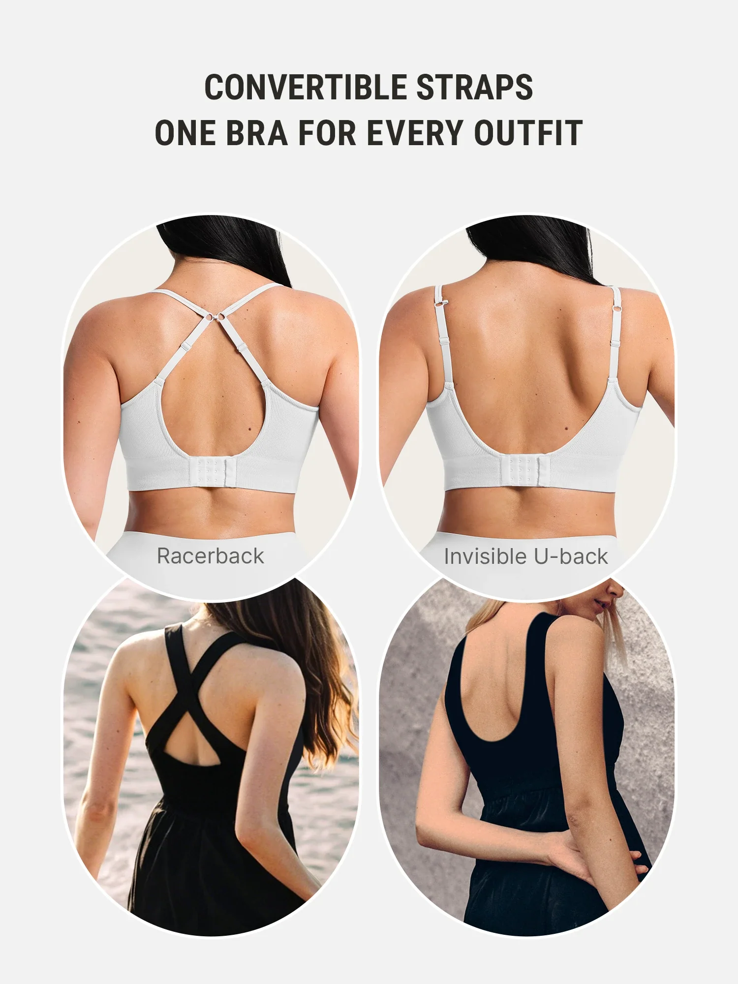 Lift Adjustable Seamless Wireless Ribbed Bra - Image 21