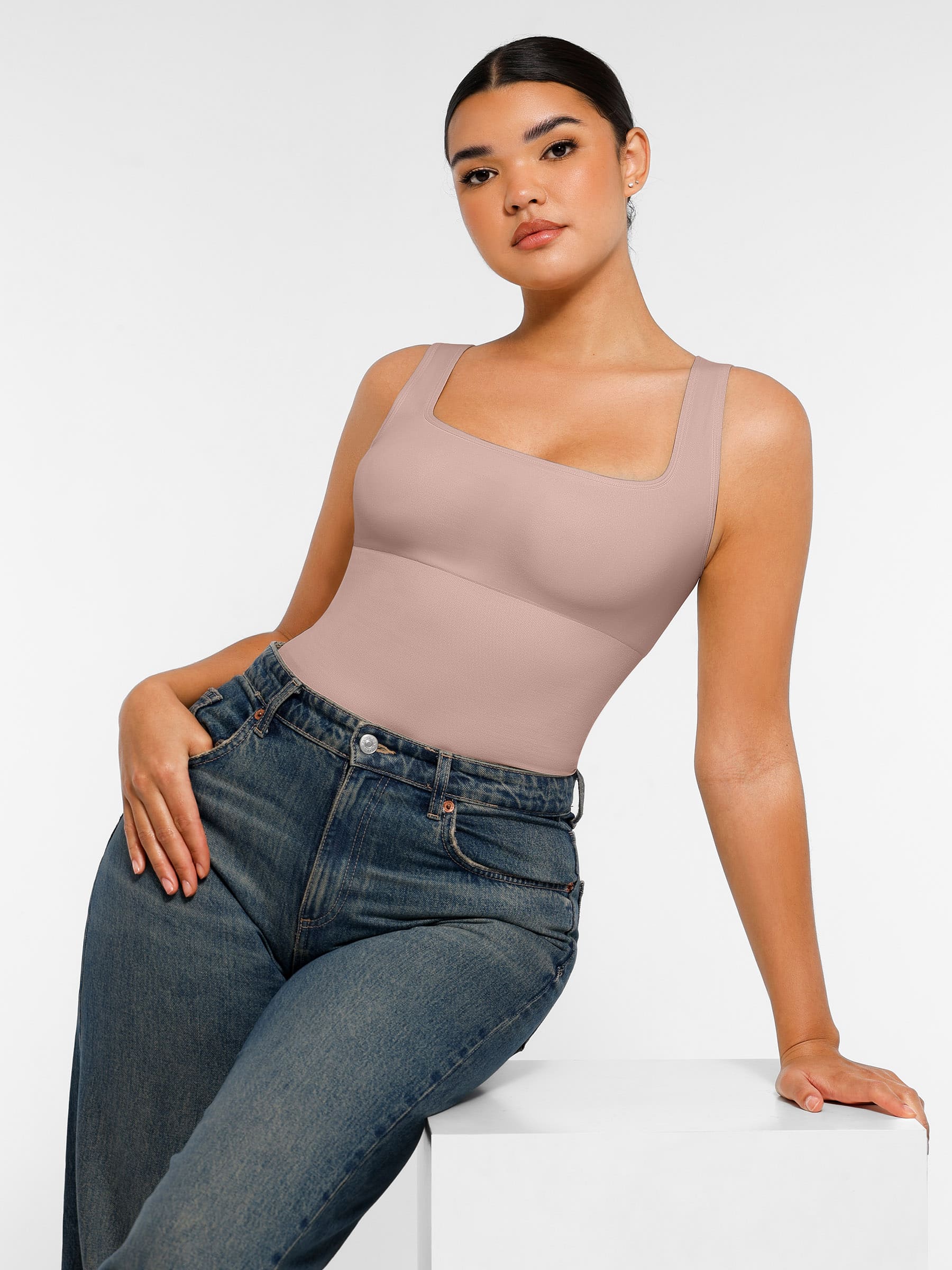 Feelingirl Seamless Shapewear Thong Bodysuit - Image 19