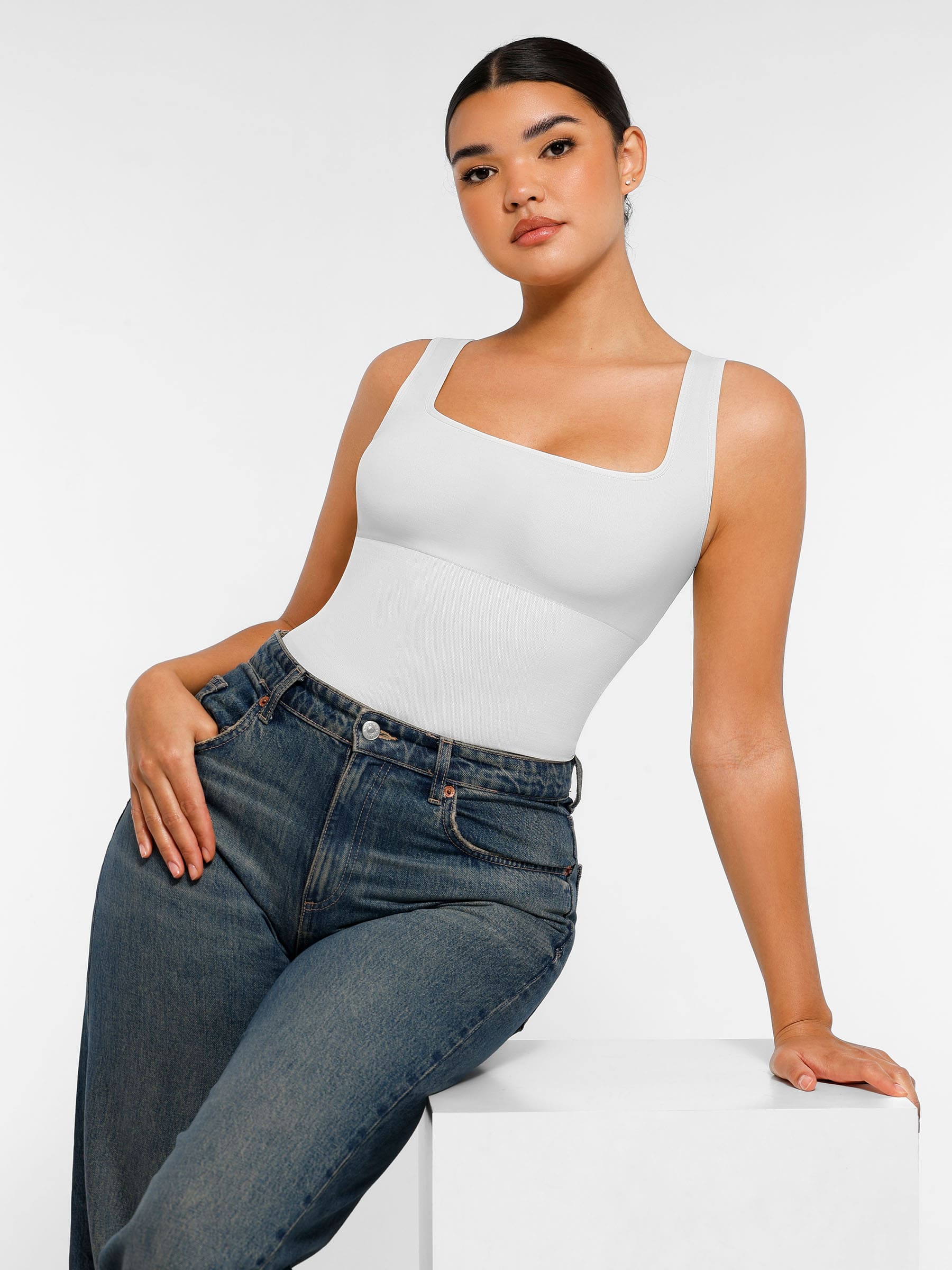 Feelingirl Seamless Shapewear Thong Bodysuit - Image 25