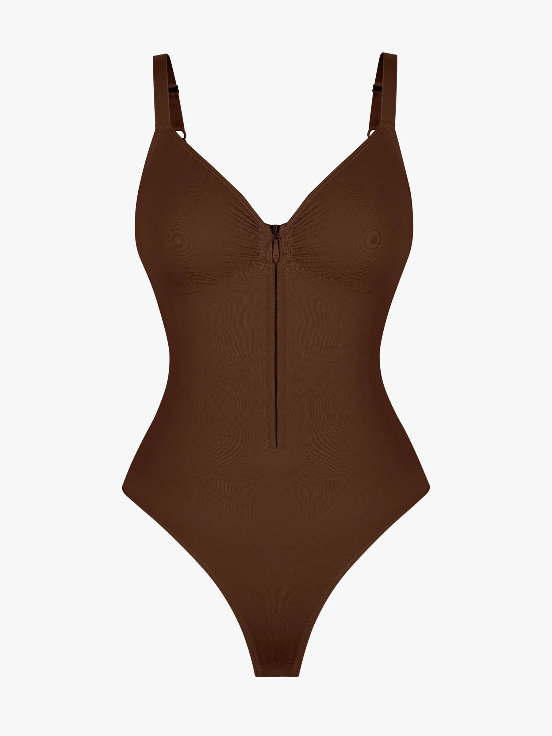 Feelingirl Tummy Control Seamless Zipper Shaping Bodysuit - Image 9