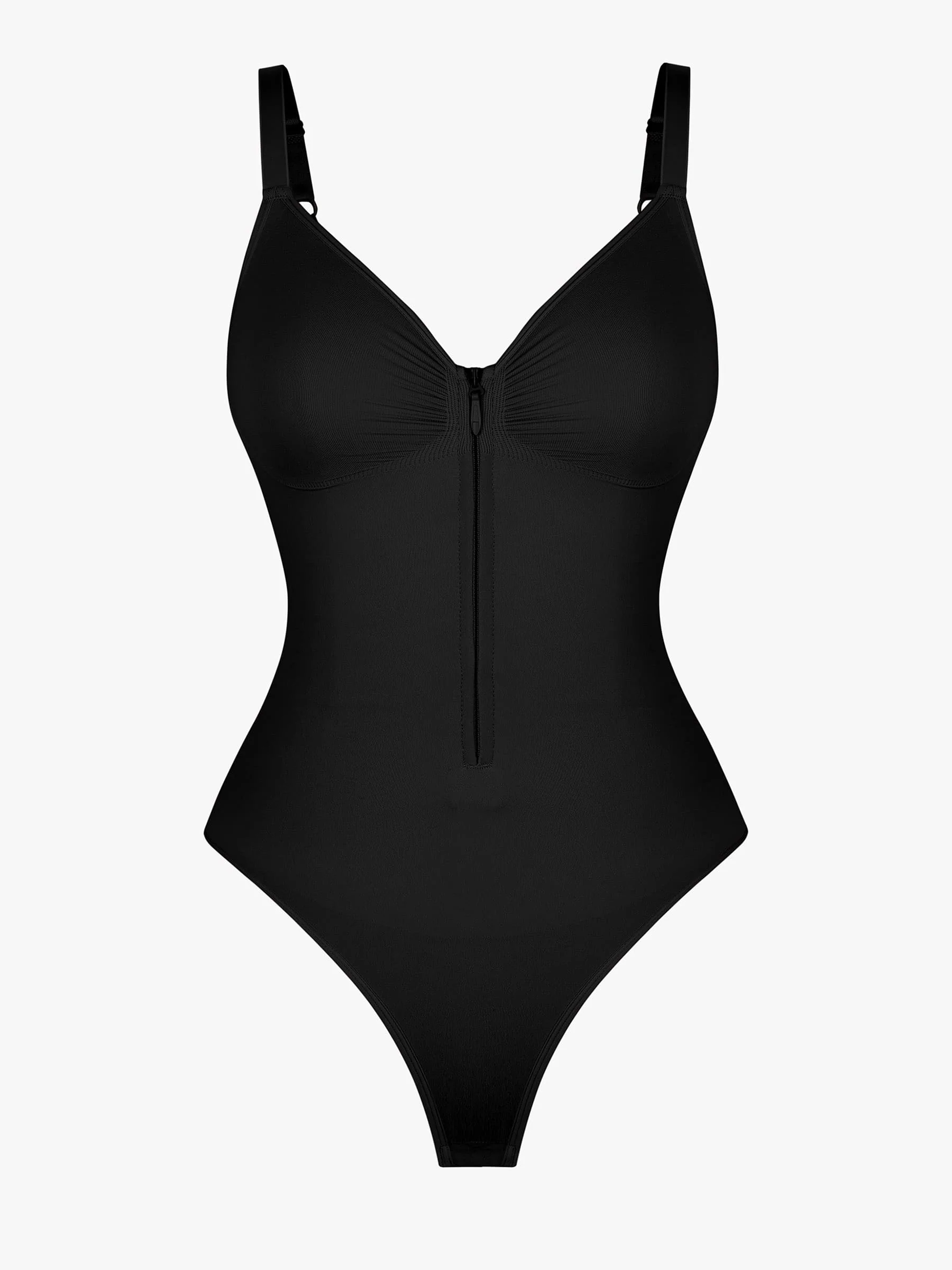 Feelingirl Tummy Control Seamless Zipper Shaping Bodysuit - Image 32