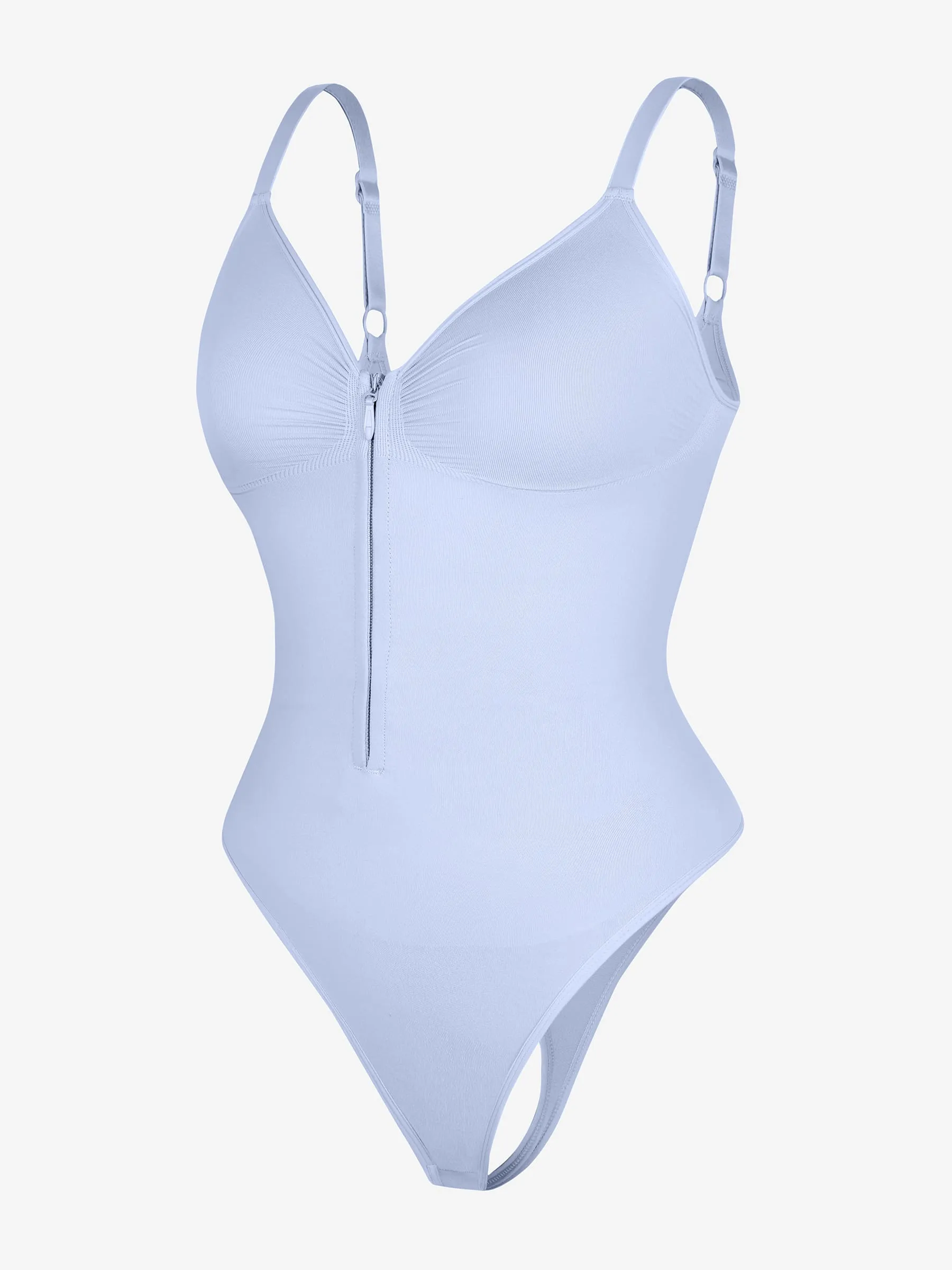 Feelingirl Tummy Control Seamless Zipper Shaping Bodysuit - Image 66