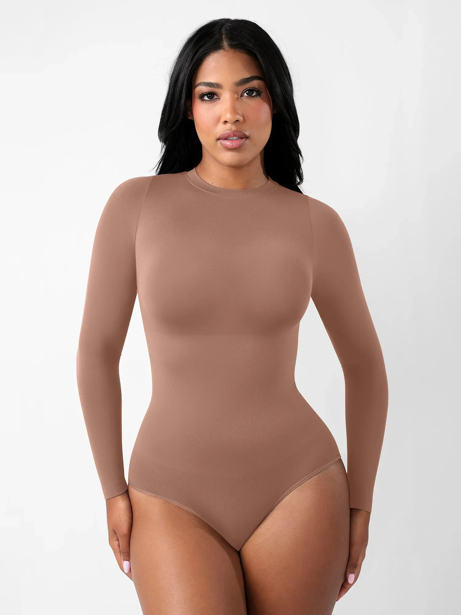 Feelingirl Seamless Ultra-Soft Crew Neck Bodysuit - Image 43