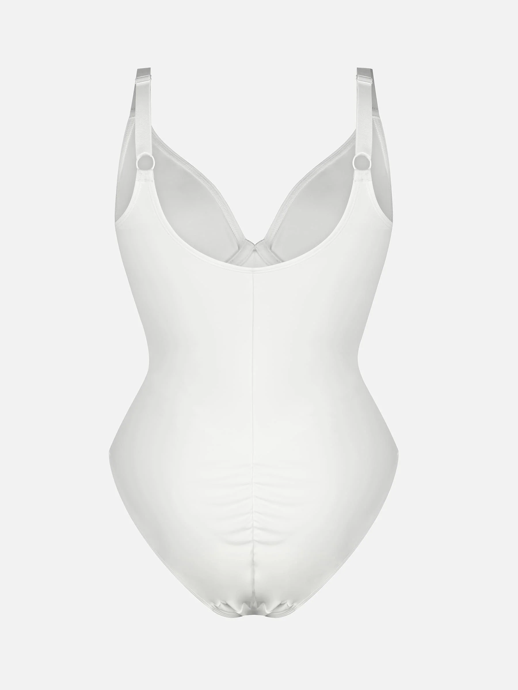 Feelingirl V Neck Adjustable Straps Tummy Control  Bodysuit - Image 11