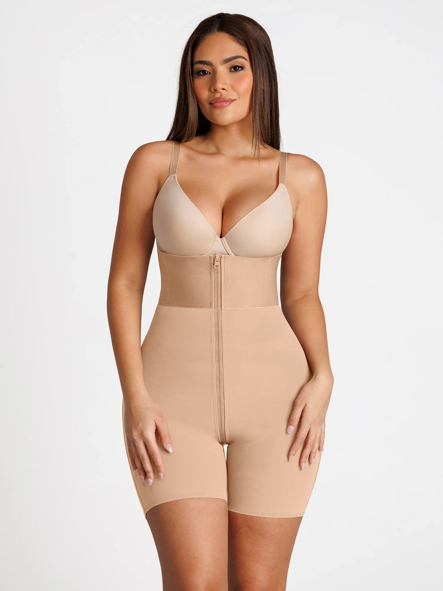 Feelingirl Wide Waistband Tummy Control Butt Lifting Shaping Shorts - Image 11